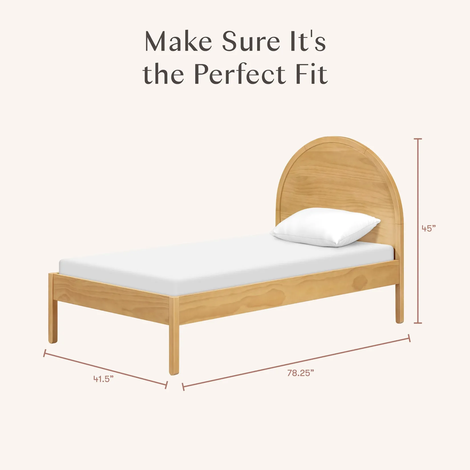 Twin, Full & Queen Beds>Babyletto Bondi Twin Bed - Honey
