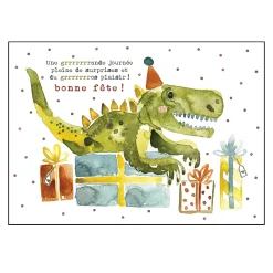 Outlet Bonne Fête Dino Wish Card Greeting Cards|Party Supplies
