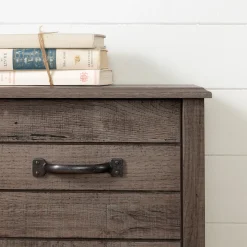 Clearance Bookcase Double Headboard with Doors - Ulysses Fall Oak Twin, Full & Queen Beds