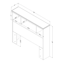 Sale Bookcase headboard Summer Breeze - White Pine Twin, Full & Queen Beds