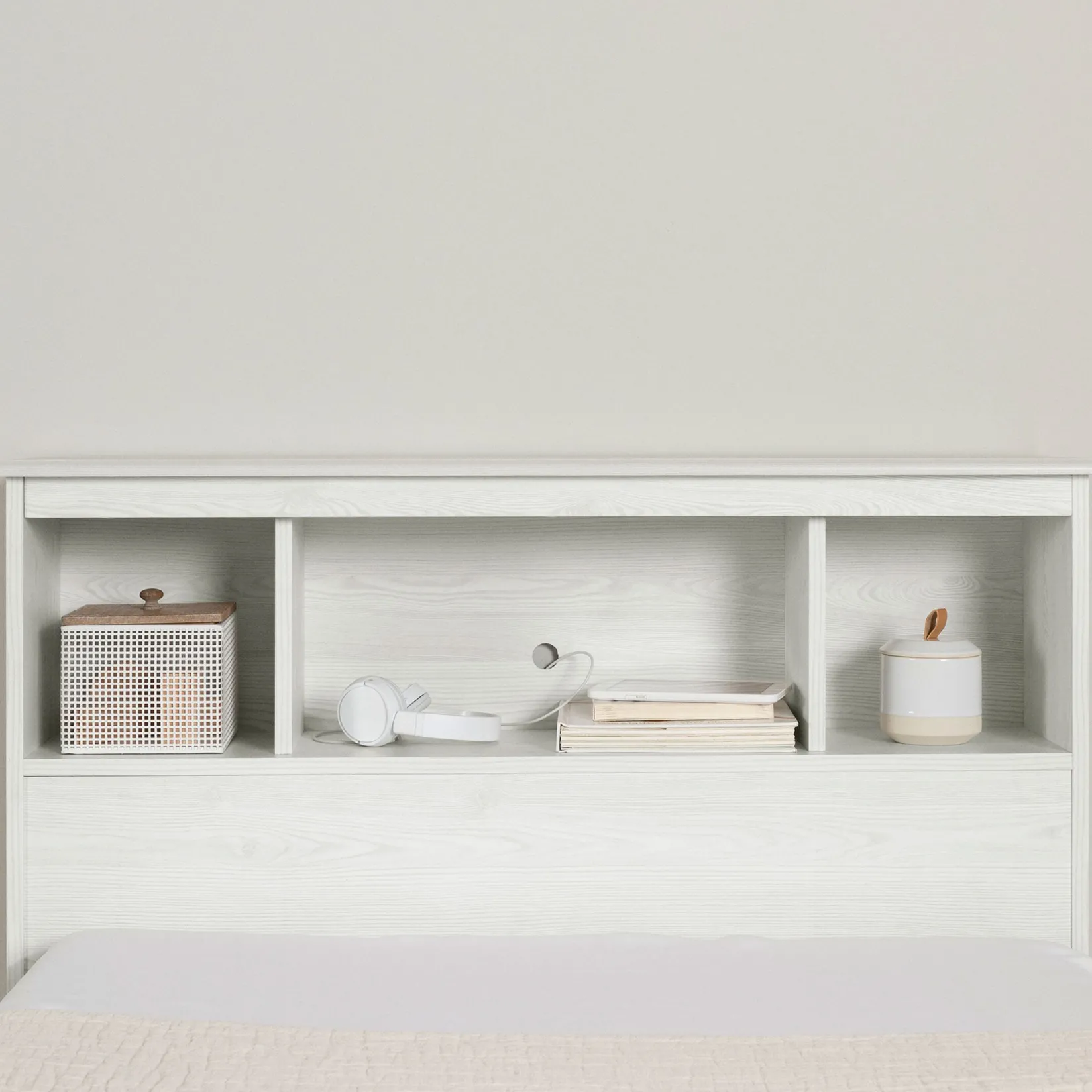 Sale Bookcase headboard Summer Breeze - White Pine Twin, Full & Queen Beds