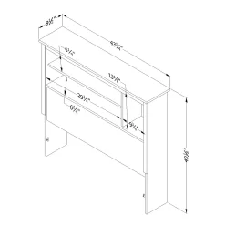 Hot Bookcase Twin Headboard - Vito Pure Black Twin, Full & Queen Beds