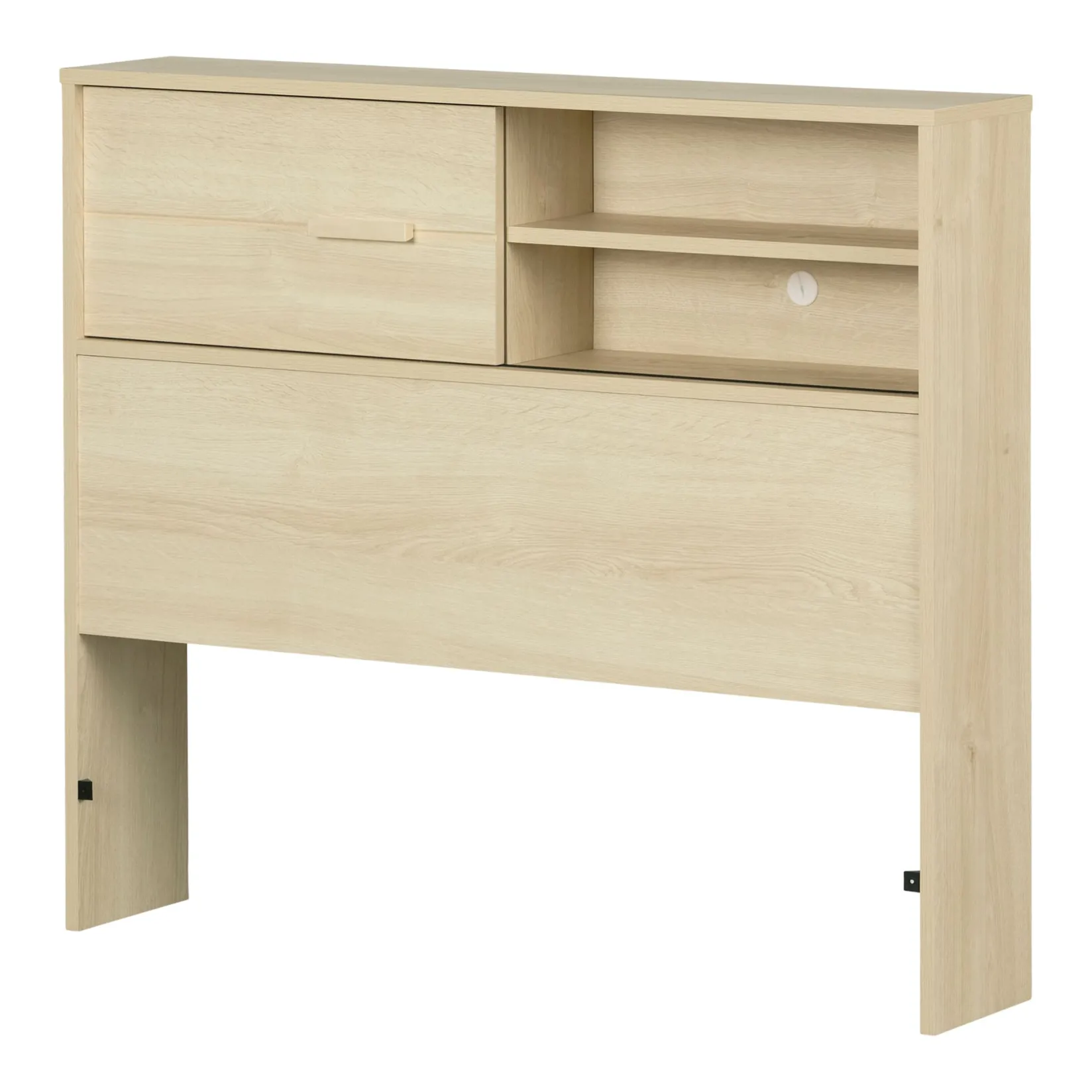 Twin, Full & Queen Beds>South Shore Bookcase Twin Headboard - Noah Bleached Oak