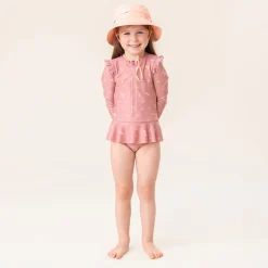 Sale Bows Ls Uv Swimsuit 2-6 Kids Swimsuits