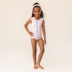 Swimsuits>Nano Bows Swimsuit 2-10 Ivory
