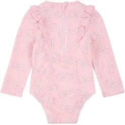 New Bows UV Long Sleeve Swimsuit 2-6y Kids Swimsuits