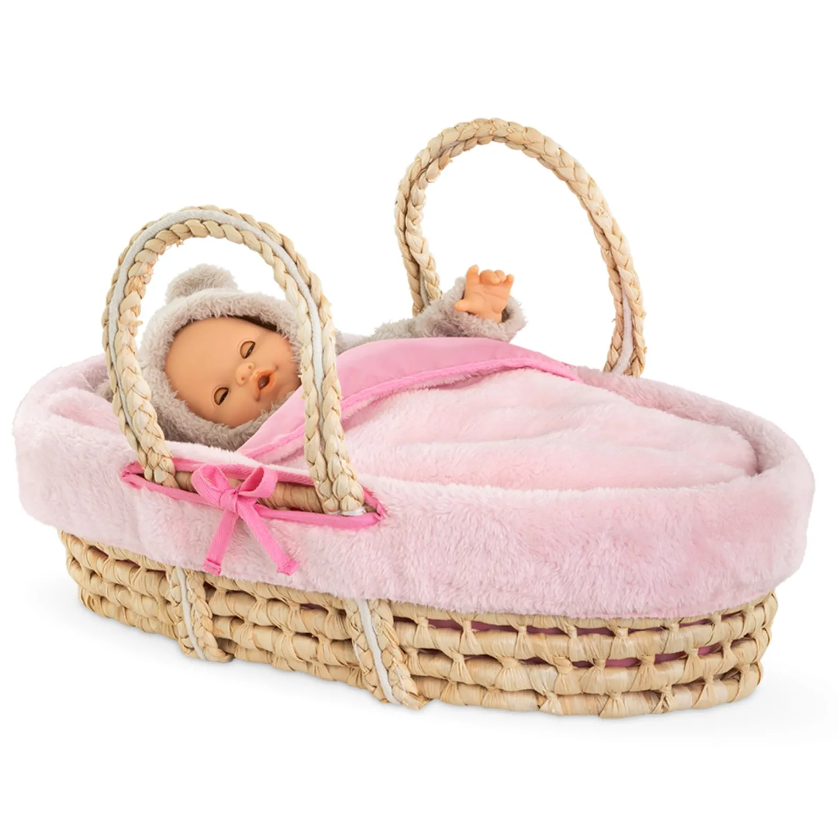 Online Braided Basket Pink Plush Dolls