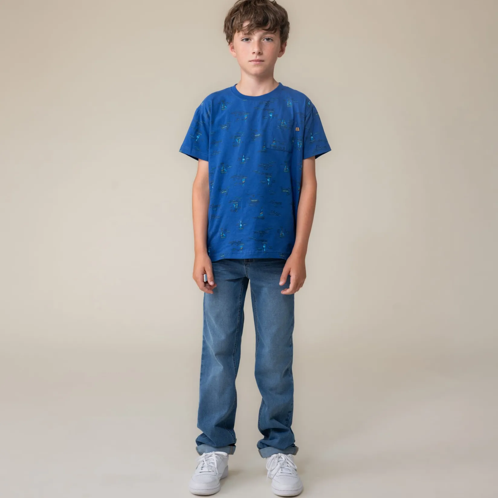 Tops>Nano Breeze Pocket T-shirt 2-12 Royal Blue