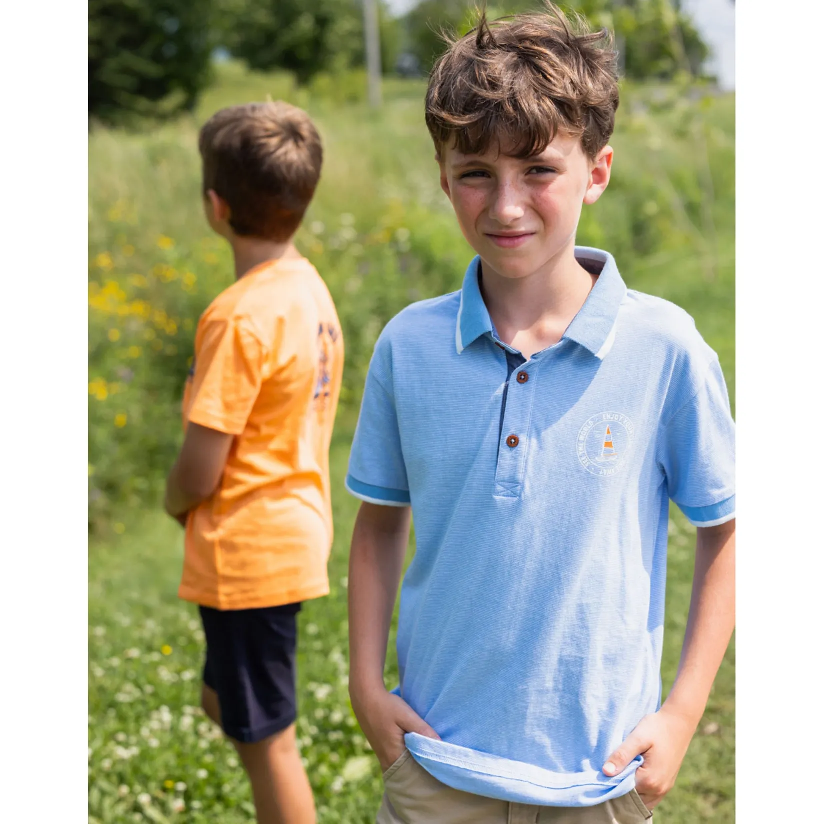 Tops>Nano Breeze Polo 2-12 Blue