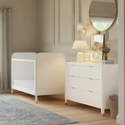 Brimsley Tambour 6-Drawer Assembled Dresser - Warm White Storage Furniture