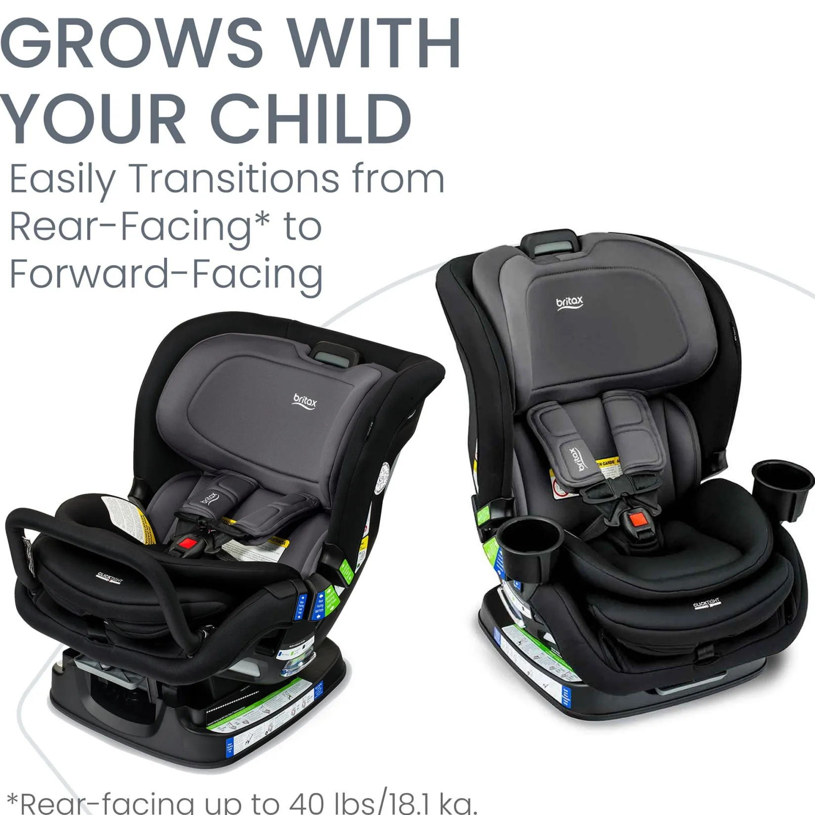 Hot Poplar™ Convertible Car Seat - STONE ONYX Kids Car Seats & Booster Seats|Car Seats