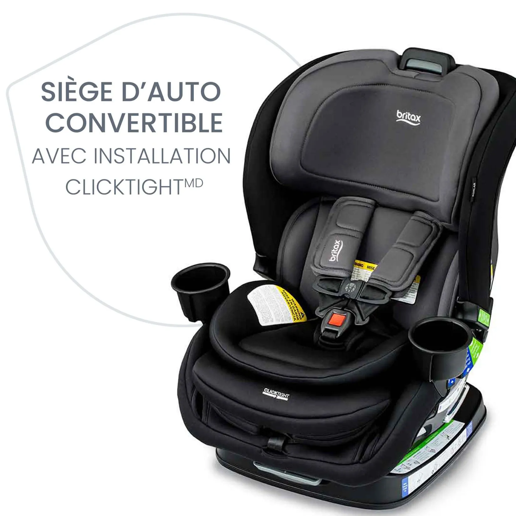 Hot Poplar™ Convertible Car Seat - STONE ONYX Kids Car Seats & Booster Seats|Car Seats