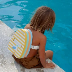 Summer Activities|Swim Vests & Floats>Sunny life Bubble Back Float Sid the Seagull Mustard Stripe
