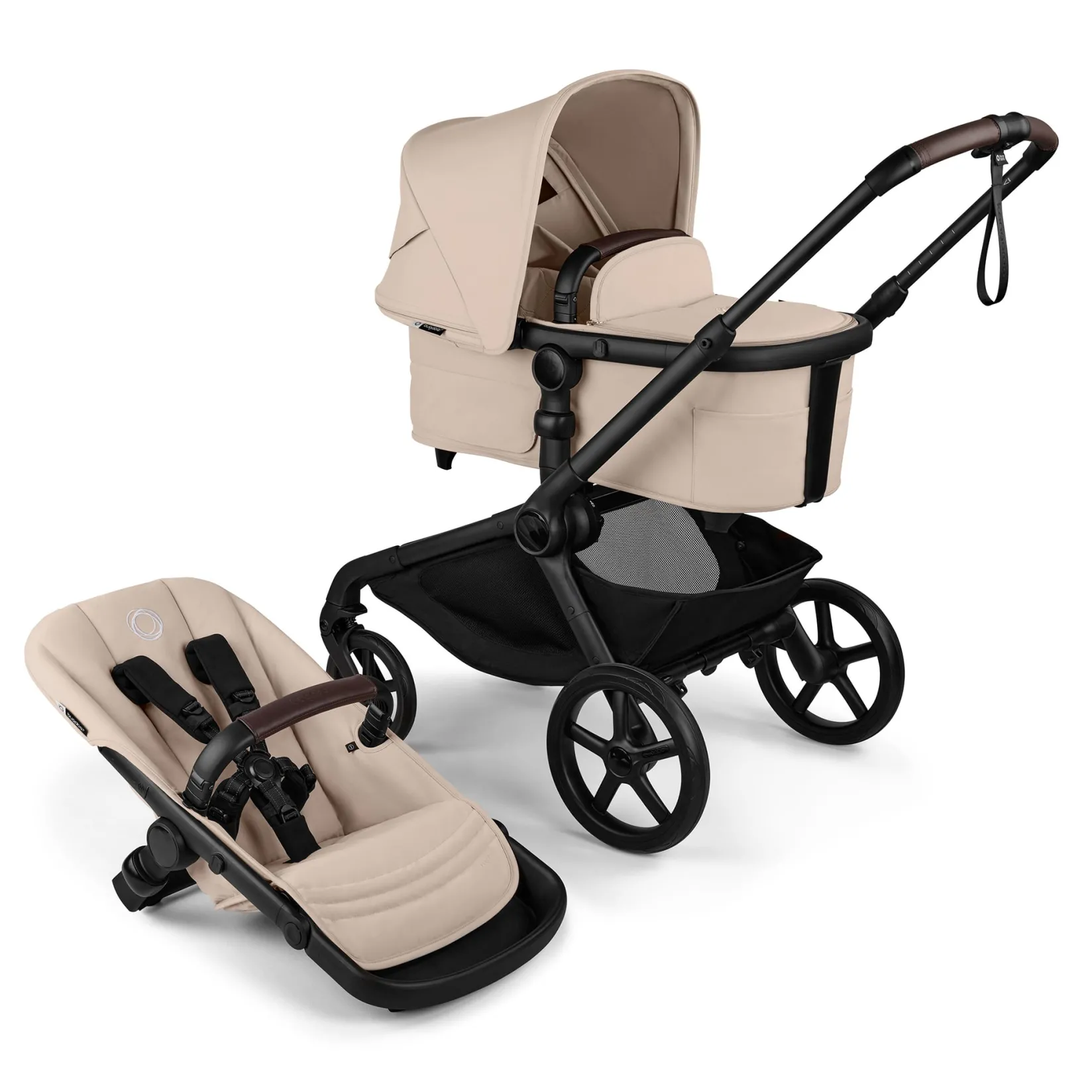 New Kangaroo Complete Stroller - Black / Taupe Kids Strollers|Strollers & Trailers