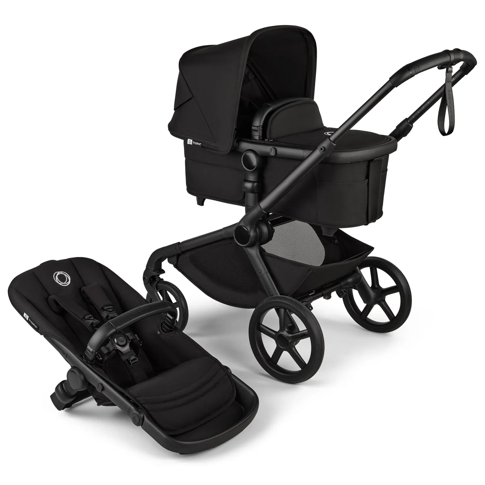 Outlet Kangaroo Complete Stroller - Black / Black Kids Strollers|Strollers & Trailers