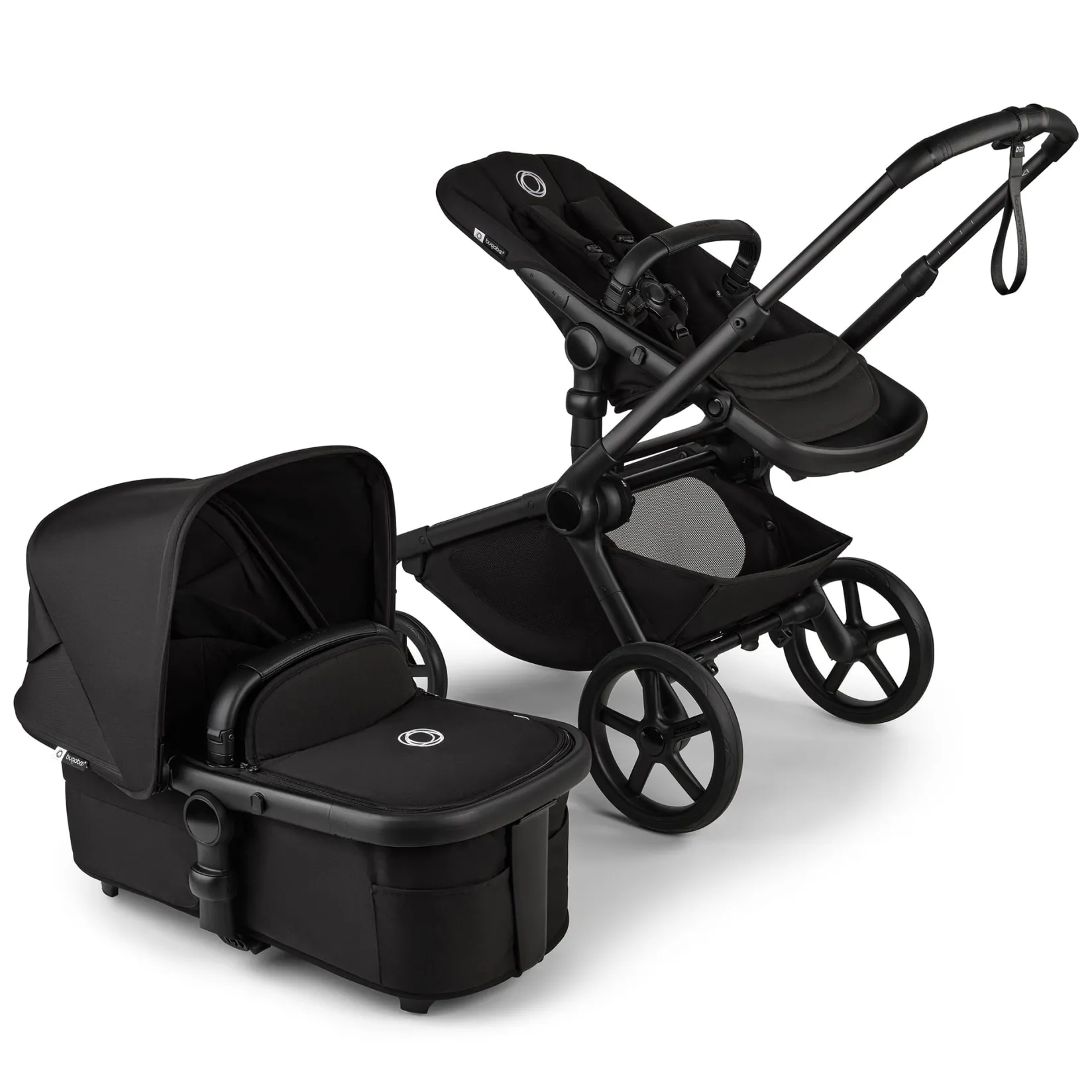 Outlet Kangaroo Complete Stroller - Black / Black Kids Strollers|Strollers & Trailers