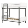 Outlet Bunk Bed - Bebble Soft Gray and White Twin, Full & Queen Beds