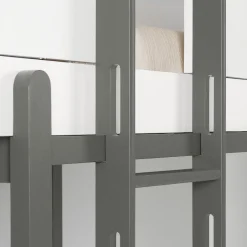 Outlet Bunk Bed - Bebble Soft Gray and White Twin, Full & Queen Beds