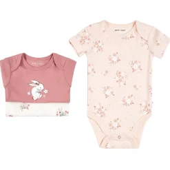 Bodysuits>Petit Lem Bunnies 3 Pieces Bodysuit Set 0-12m Pink