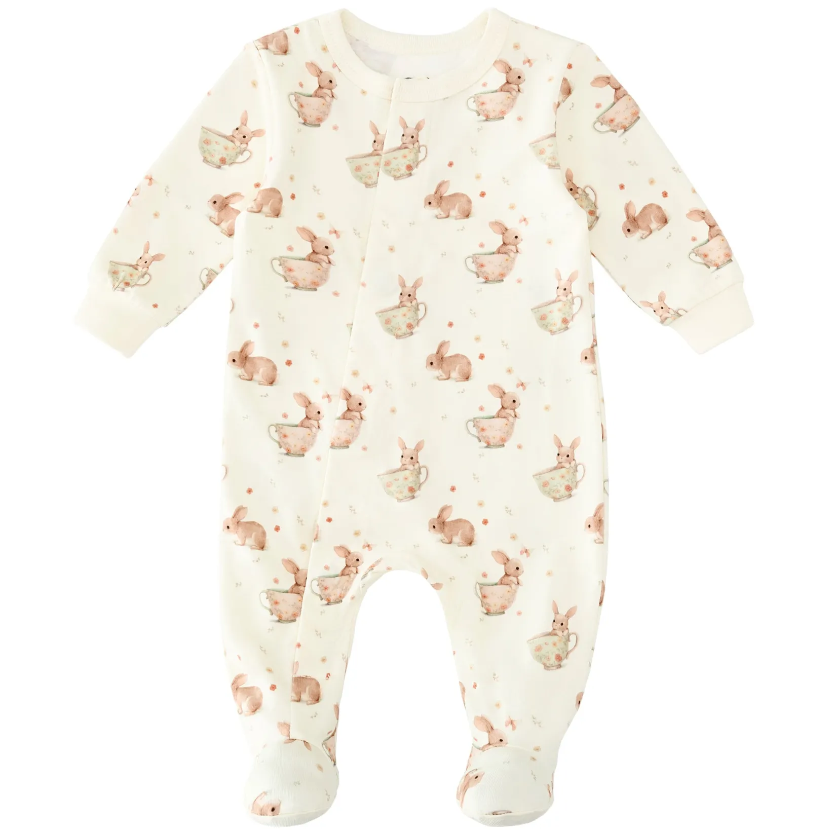 Sale Bunnies Magnetic Pajamas P-18m Preemie Clothing|Pajamas