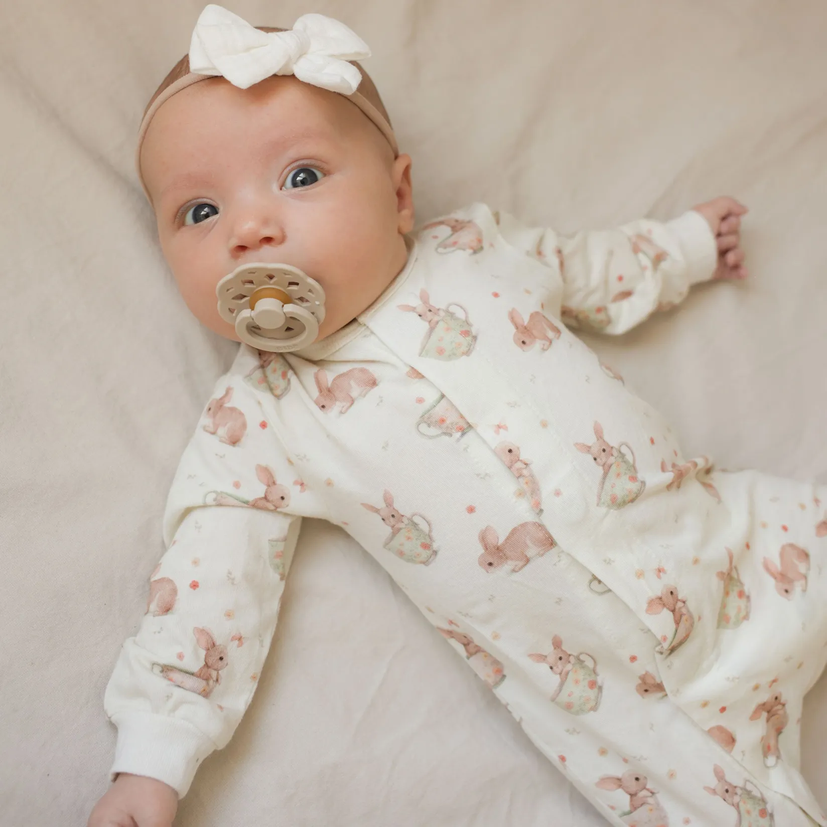 Sale Bunnies Magnetic Pajamas P-18m Preemie Clothing|Pajamas