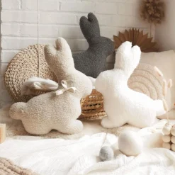 Cushions>The Butter Flying Bunny Plush Cushion - Ivory