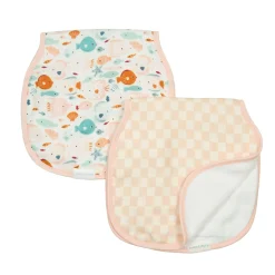 Muslin Products|Nursing Covers>Loulou Lollipop Burp Cloth Set - Kissed Shoal