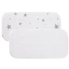 Nursing Covers|Breastfeeding>Kushies Burp pads (2)Grey Stars/White
