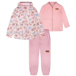 Outerwear>Deux par Deux Butterflies 3in1 Set 7-12 Pink