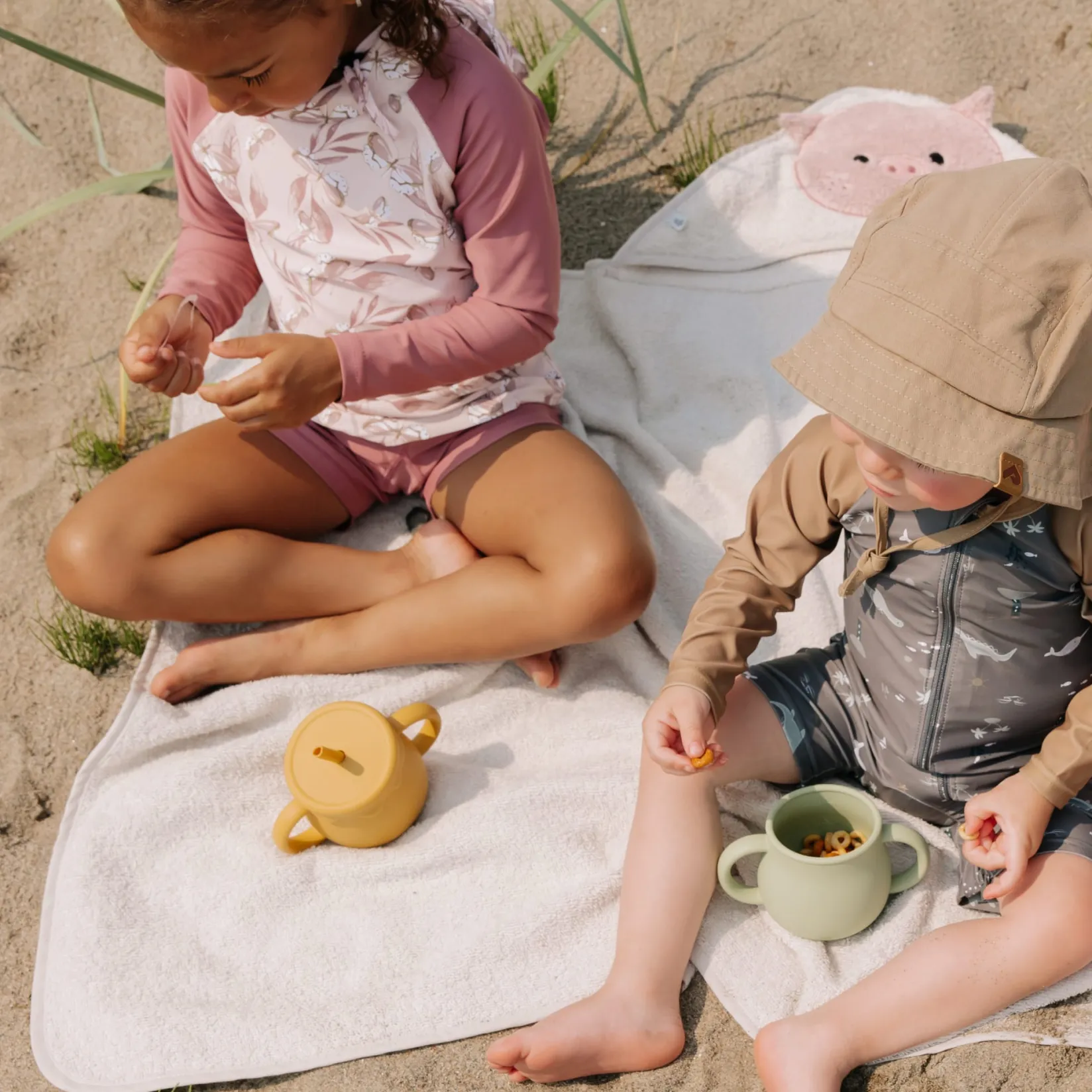 Swimsuits>Perlimpinpin Butterflies Rashguard 2-6 Rose