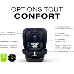 Clearance Callisto G 360 Rotating All-in-One Car Seat - Ocean Blue Kids Car Seats & Booster Seats|Car Seats