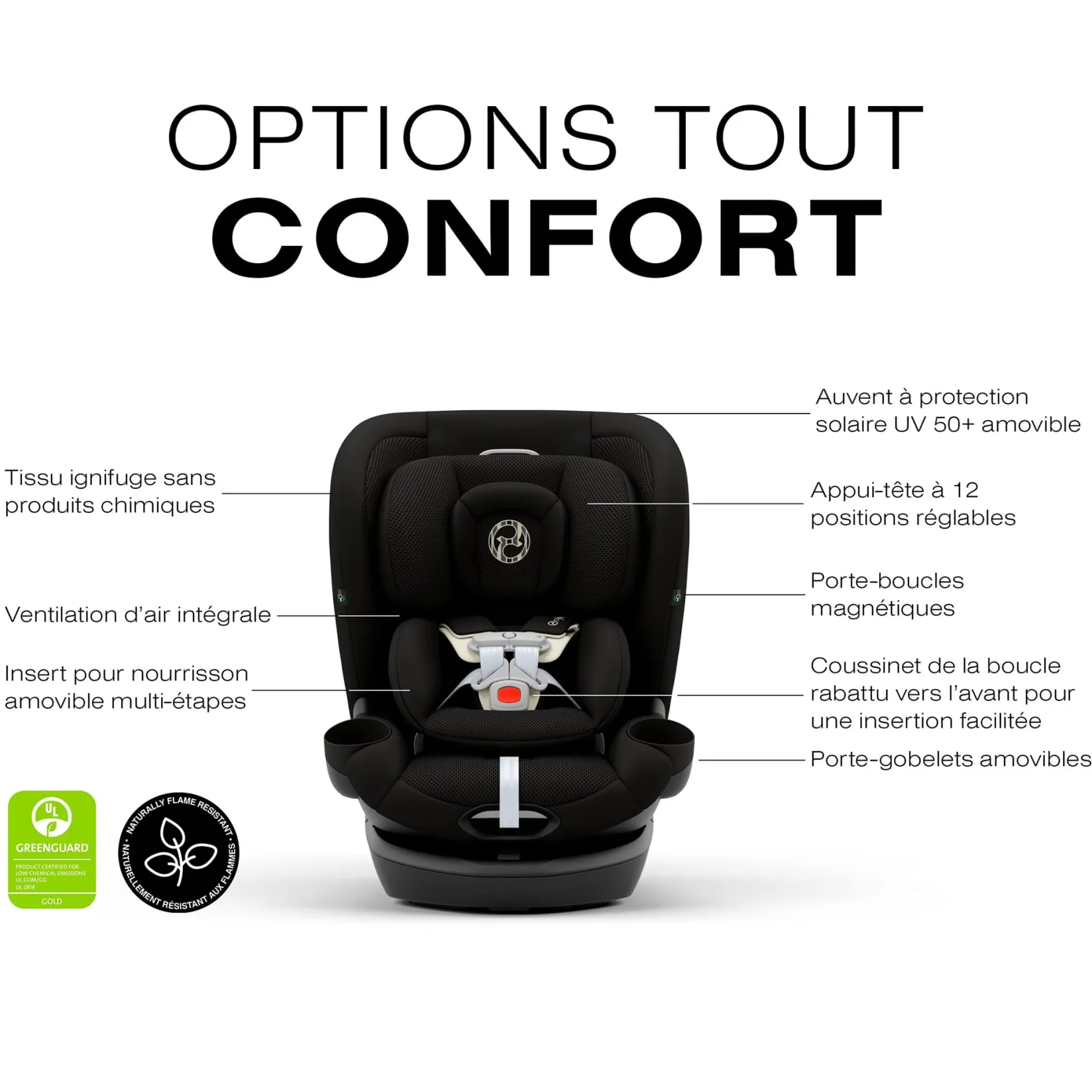 New Callisto G 360 Rotating All-in-One Car Seat - Moon Black Kids Car Seats & Booster Seats|Car Seats