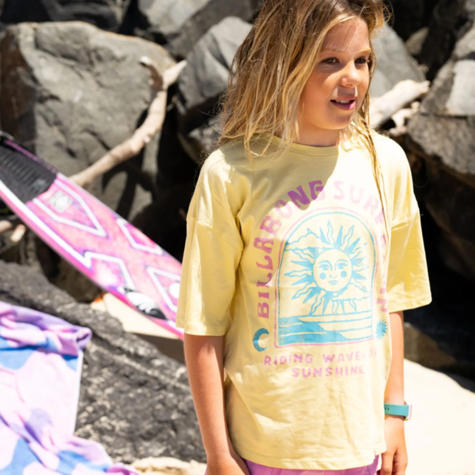 Tops>Billabong Camp T-shirt 4-14 Yellow