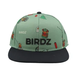Hats And Caps>Birdz Camping Print Snapback 2-16 Green