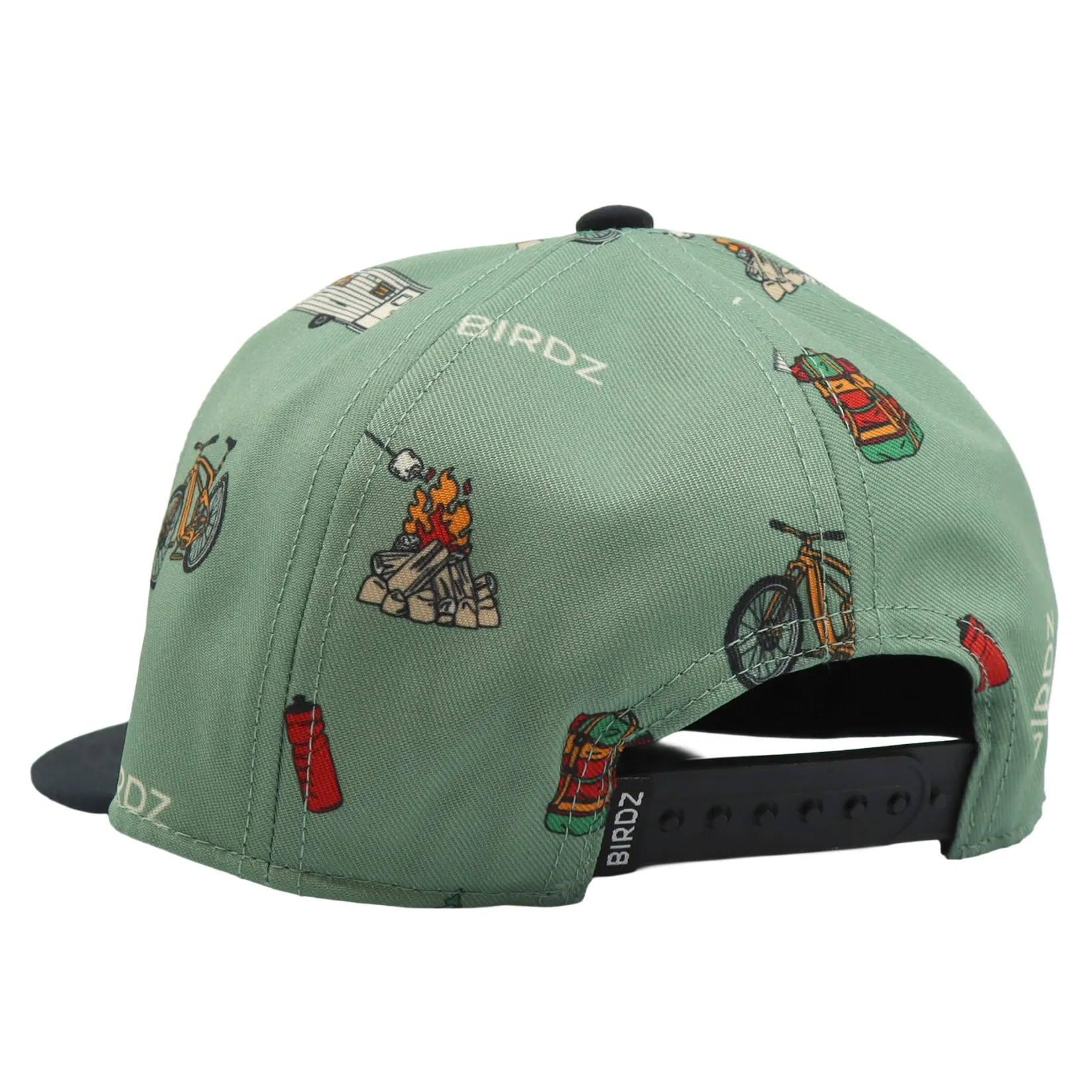 Hats And Caps>Birdz Camping Print Snapback 2-16 Green
