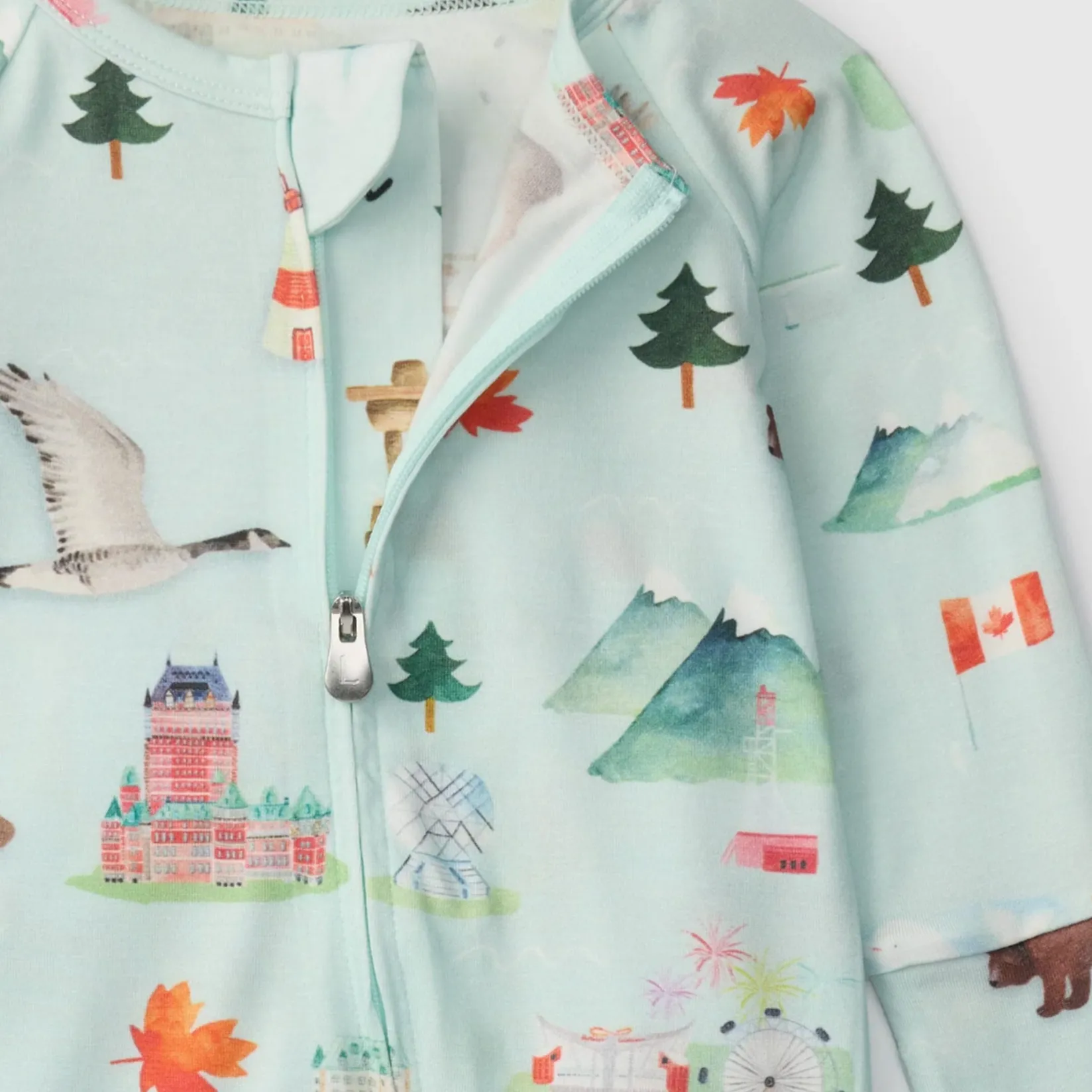 Pajamas|Pajamas>Loulou Lollipop Canada Sleeper 0-24m Mint
