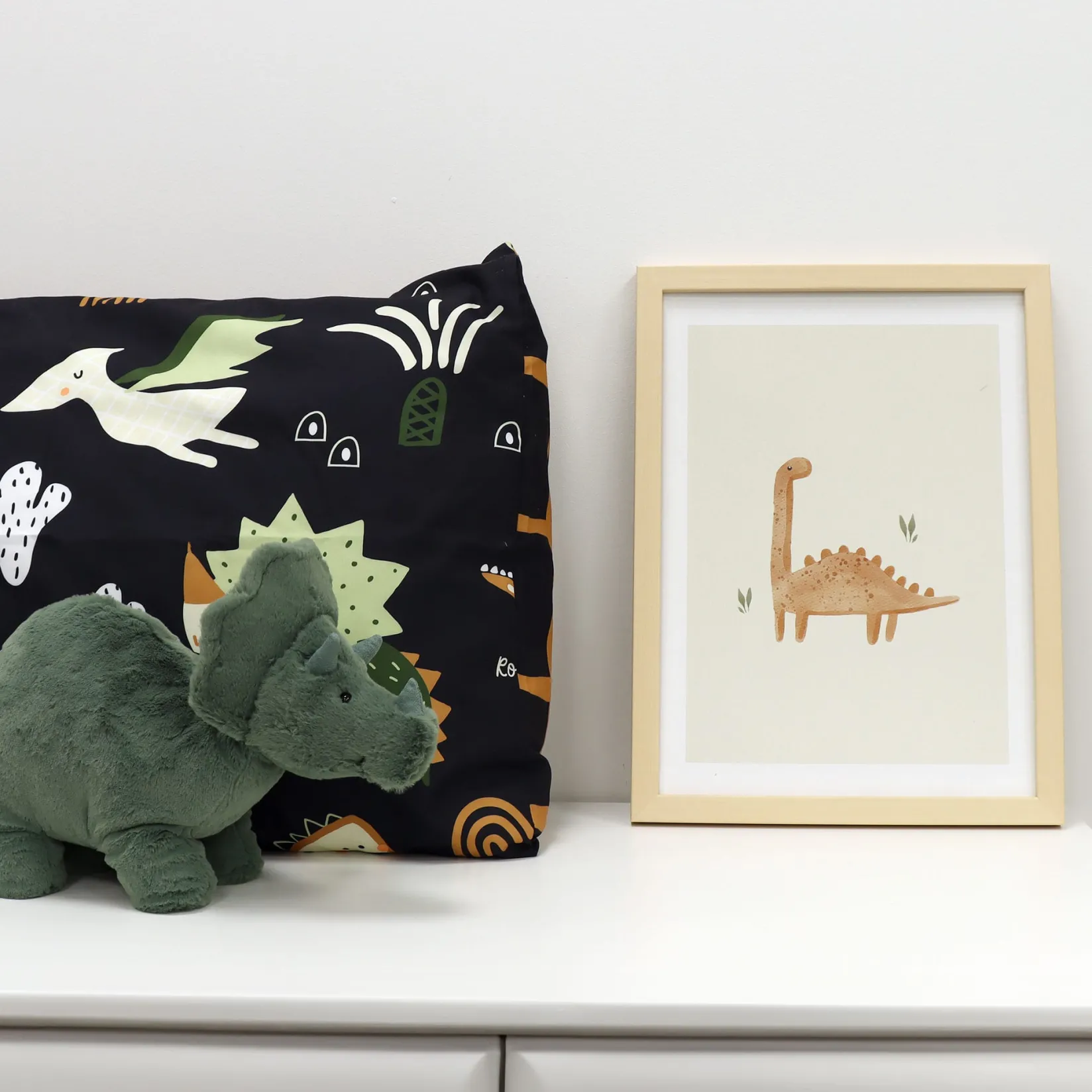Clearance Canva with Natural Frame - Dinosaur Wall Decorations