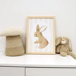 Outlet Canva with Natural Frame - Rabbit Wall Decorations