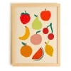 Online Canva with Natural Frame - Fruit Palette Wall Decorations