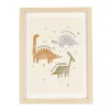 Wall Decorations>Oleka Canva with Natural Frame - Dinosaurs