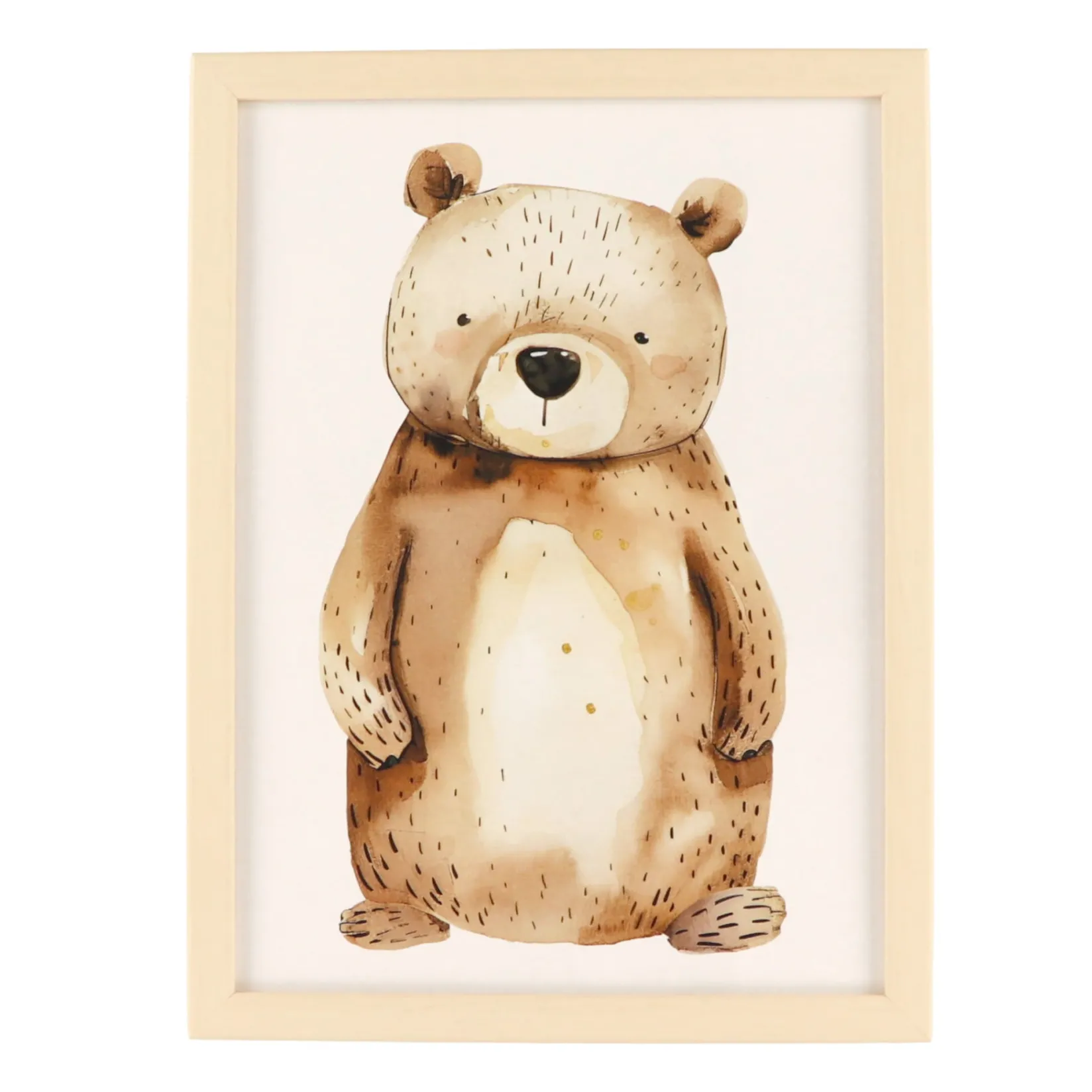 Canva with Naturel Frame - Bear Wall Decorations