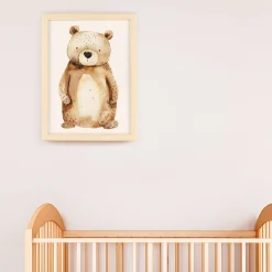 Canva with Naturel Frame - Bear Wall Decorations
