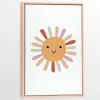 Wall Decorations>Oleka Canvas with Natural Wood Frame - Sun