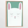 Online Canvas with Natural Wood Frame - Bunny Wall Decorations