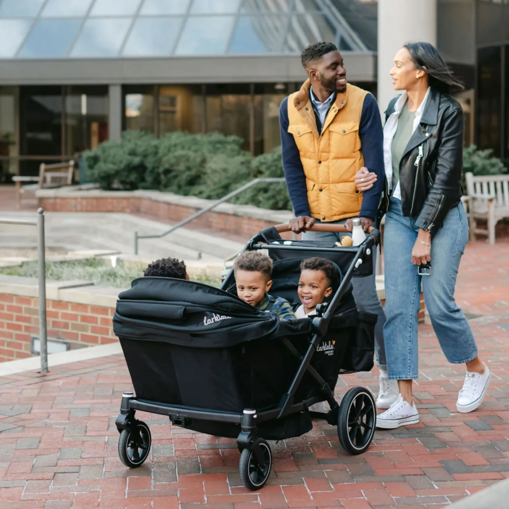 Strollers|Strollers & Trailers>Larktale Caravan Coupe Quad V2 - Byron Black