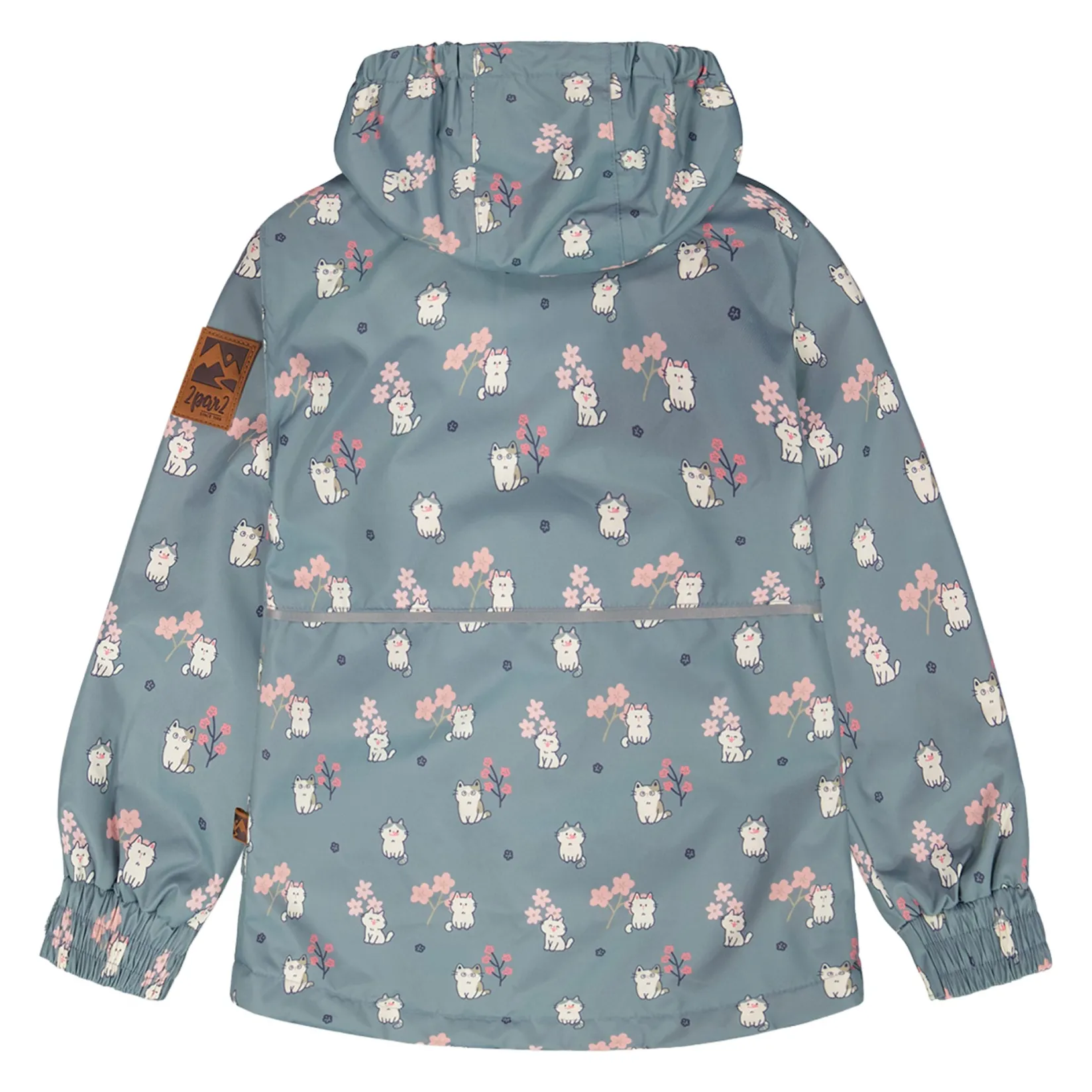 Outerwear>Deux par Deux Cats 2pce Spring Set 2-6 Teal