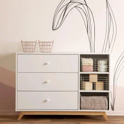 Storage Furniture>Dadada Baby Central Park 3-drawer - White / Natural