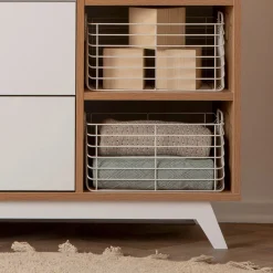 Online Central Park 3-drawer - White / Red oak Storage Furniture