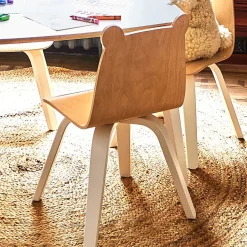 Chairs Bear Naturel/ Whte (2) Kid'S Tables & Chairs