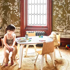 Chairs Bear Naturel/ Whte (2) Kid'S Tables & Chairs